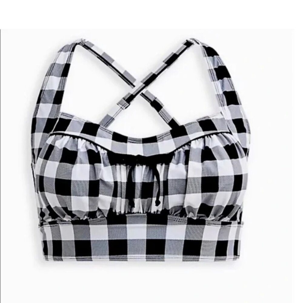Torrid Size 3 Gingham Bikini Top
